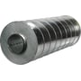 Lyddæmper SLU fra Lindab med en diameter på 400 mm og en længde på 600 mm, lavet af galvaniseret stål.