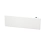 Ebeco Wallflex 500 elradiator på 1400 W i hvid, med et lille digitalt display på den øverste højre kant.
