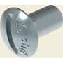 Nærbillede af Legrand P31 skrue M6x12 mm i galvaniseret stål, viser spor og logo på hovedet.