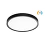 SG Armaturen Disc 480 TW LED væglampe i sort aluminium med justerbar farvetemperatur fra 2000-4000K.