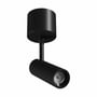 SpectrumLED 6 W LED-indbygningsspot med CCT ses skråt forfra med det sorte lampehoved drejet til siden.