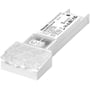 Tridonic basicDIM wireless SR Casambi Ready modul i hvid plast med klar plastklemme og tydelige mærkater med produktinformation og godkendelser.