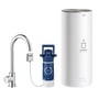 Grohe Red II Mono køkkenarmatur, C-tud, Kedel L, 1-grebs, Krom