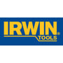 Logo for Irwin Tools, featuring the brand name in yellow on a blue background.