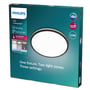 Philips Ozziet loftlampe, sort, 22W, 4000K, med LED-lys og SceneSwitch funktion, vist på produktemballage.