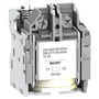 Detaljeret sidebillede af Schneider Electric MX spændingsudløser med mærkat angivende 220-240V/50-60Hz og 10 VA.