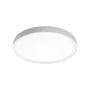 SG Armaturen Disc 480 LED armatur i hvid med en diameter på 470mm og en opalprismatisk diffuser, der udsender et blændfrit lys.
