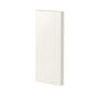 Lauritz Knudsen endestykke WGX-S ES i hvid RAL9010/60, 170x72 mm, vist lodret med let vinkel mod hvid baggrund.