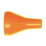 Nærbillede af orange Loc-Line® mundstykke til præcis væskedirigering, Ø6,0 mm og 1/2" tilslutning.