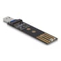 Oversigtsbillede af Delock M.2 NVMe og SATA SSD konverteren, der viser printpladen og USB 3.2 Gen 2 stikket.