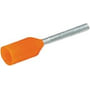 Elpress – Isoleret terminalrør, 0,50 mm² / 6,0 mm, orange (farvekode Weidmüller) - 100 stk