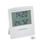 Laserliner ClimaHome-Check Plus digitalt hygrometer med tydelig skærm, der viser tid, temperatur og fugtighed.