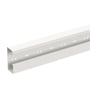 Wibe Kanaldel WGX-S U170x72 i hvid RAL9003/70, 2,5 meter lang, med udskårne monteringshuller.