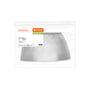 LEDVANCE HIGHBAY refraktor i PC med 70 graders spredning, 330 mm diameter, sølvfarvet metal monteret i emballage.