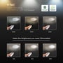 V-TAC VT-7747 LED loftlampe demonstrerer 3-i-1 farvetemperatur skift mellem 6500K, 3000K og 4500K med IR fjernbetjening.