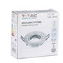 V-TAC downlight-kit vist på sin æske med produktillustration og trykt tekst om spotlight-fatning.