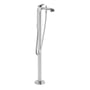 Hansgrohe Vivenis kar/brusersøjle i krom, gulvstående model med 236 mm fremspring og integreret håndbruser.