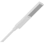 Hansgrohe Pulsify E håndbruser i mat hvid med 100x25mm hoved og hvid slange, der viser den minimalistiske og rektangulære form.