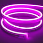 LEDlife lilla 8x16mm Neon Flex LED strip, 8W pr. meter, 24V, IP67 vandtæt, rullet op.