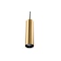 SG Armaturen Zip Tube Pendel Mini i messing, en cylinderformet lampe med 59mm diameter og 215mm højde, der lyser nedad med 3000K.