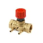 Danfoss ASV-I DN 32 indreguleringsventil i messing med rød justeringsknap og indvendigt muffegevind.