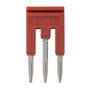 Omron tværstang XW5S-P1.5-3RD til 1 mm² klemrækker, push-in plus, 3 poler i rød.