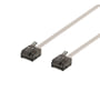 DELTACO U/UTP Cat6a fladt patch kabel, 0,3 meter, grå