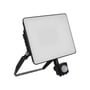 V-TAC Vt-4949-Fc LED projektør i sort med PIR sensor, hvid diffusor og justerbar monteringsbeslag.