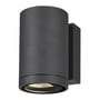 SLV Enola Round M udendørs LED-væglampe set nedefra med rund linse og antracitfarvet hus.