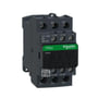 Schneider Electric TeSys D kontaktor, 3-polet, 25A med 48V DC spole, vist fra en let skrå vinkel mod en hvid baggrund.