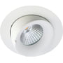 Nordtronic Velia Large Tilt LED indbygningsspot 230V 10,9W 3000K, IP44, kipvinkel 45°, hvid, rund