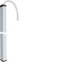 Hager Flex-stander i RAL 9016 uden fod, set skråt med den fleksible slange buet ud fra toppen.