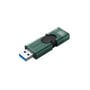 Kingston DataTraveler DuoG2 USB-nøgle på 128 GB set skråt med USB-A-stikket trukket ud og synligt.