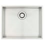 Lavabo Kubus 500 køkkenvask i mat rustfrit stål med mål 540 x 440 x 185 mm og kurvebund uden hanehul.