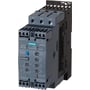 Siemens SIRIUS softstarter 3RW4038-1BB14 set forfra med betjeningsknapper, indstillingshjul og skrueklemmer.