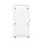 Ubiquiti 42U rackskab set bagfra med lukkede, glatte paneler og Ubiquiti-logo.