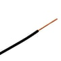 Nexans H07V2-K PVT90 1G1,5 installationsledning med sort isolering og synlige, flertrådede kobberledere i enden.