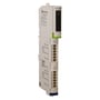 Schneider Electric Modicon STB AVI1270 analog input modul, med 2 indgange, 24VDC, set fra fronten med klemrækker.