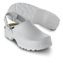 Sika Footwear 8185 Flex LBS tøffeltræsko i hvid, str. 46, med hælrem og stødabsorberende sål.