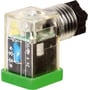 Murrelektronik SVS ECO løst ventilstik form C med skrue terminaler, 8mm, viser LED og Varistor, 24V AC/DC, med grøn bund.