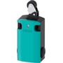 Siemens positionsafbryder 3SE5162 i XL metalkabinet, 56 mm bred, med justerbar rullearm og plastrulle på en hvid baggrund.