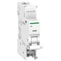 Detaljeret billede af Schneider Electric underspændingsspole iMN 115VAC, viser mærkning og tilslutningspunkter på hvid baggrund.