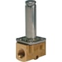 Danfoss EV210B 2/2-vejs magnetventil i messing med G 1/4 indvendig gevind og 3mm dyse, NC.