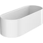 Hansgrohe WallStoris dyb opbevaringskurv i mathvid kunststof med dimensionerne 250 mm bredde og 100 mm dybde.