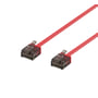 DELTACO U/UTP Cat6a fladt patch kabel, 2 meter, rød