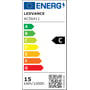 Energimærke for LEDVANCE LED-rør T8 Performance connected med energiklasse C og forbrug på 15 kWh pr. 1000 timer.