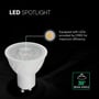 Detaljeret billede af V-TAC VT-275 LED spotlight, der viser CREE LEDs og 38 graders spredningsvinkel.