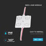 V-TAC 2835 4 SMD LED modul med IP68 rating og 160 graders spredning, klar til 12V drift.