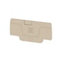 Weidmüller endeplade AEP 3C 6 i beige, designet til A-serien med PUSH IN teknologi for 6mm² ledninger.