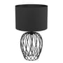 EGLO Nimlet bordlampe i sort stål med en diameter på 300 mm og en wire-skærmfod. Lampen er 515 mm høj og har en E27 fatning.